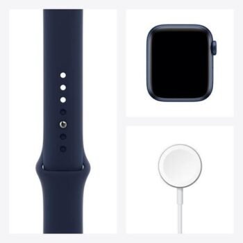 Apple Watch Series 6 Cellular + GPS, 40 mm, Alumínio Azul, Pulseira Esportiva Marinho Escuro - Image 3
