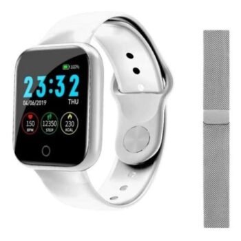 Relógio Smart Watch P70 Prata Com Duas Pulseiras- Esporte e Saúde - FIT