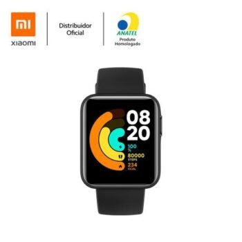 Smartwatch Xiaomi Mi Watch Lite GPS Bateria até 9 dias Monitora Sono Batimentos Cardíacos Preto
